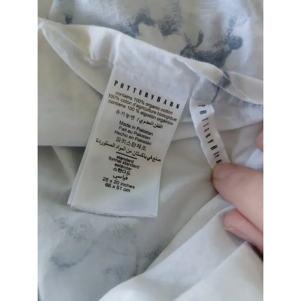 Pottery Barn Stinson Wave Full Duvet Cover 2 Standard Shams Set Ocean Wave Blue